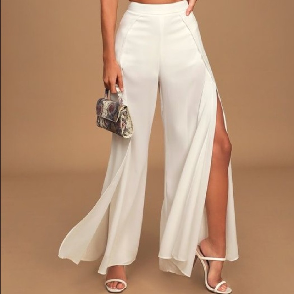 LuLus Out Tonight White Pants